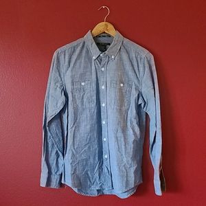 21 Men Blue Button Up
